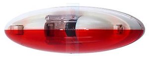 L6 ... Red/Clear Oval Side Marker Light Complete