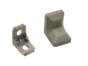 SF2A ... Bracket 90° Angle Zinc diecast base and GREY plastic cover