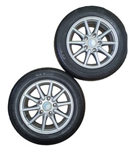 WCL3SH ... LUNAR Alloy Wheel & Tyre, Set of 2 SILVER 14" 5 Stud SECOND HAND