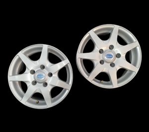 WABSH4 ... BAILEY Alloy Wheels Set of 2 SILVER 14'' 5 Stud, Rims Only SECOND HAND