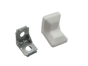 SF2C ... Bracket 90° Angle Zinc diecast base and WHITE plastic cover