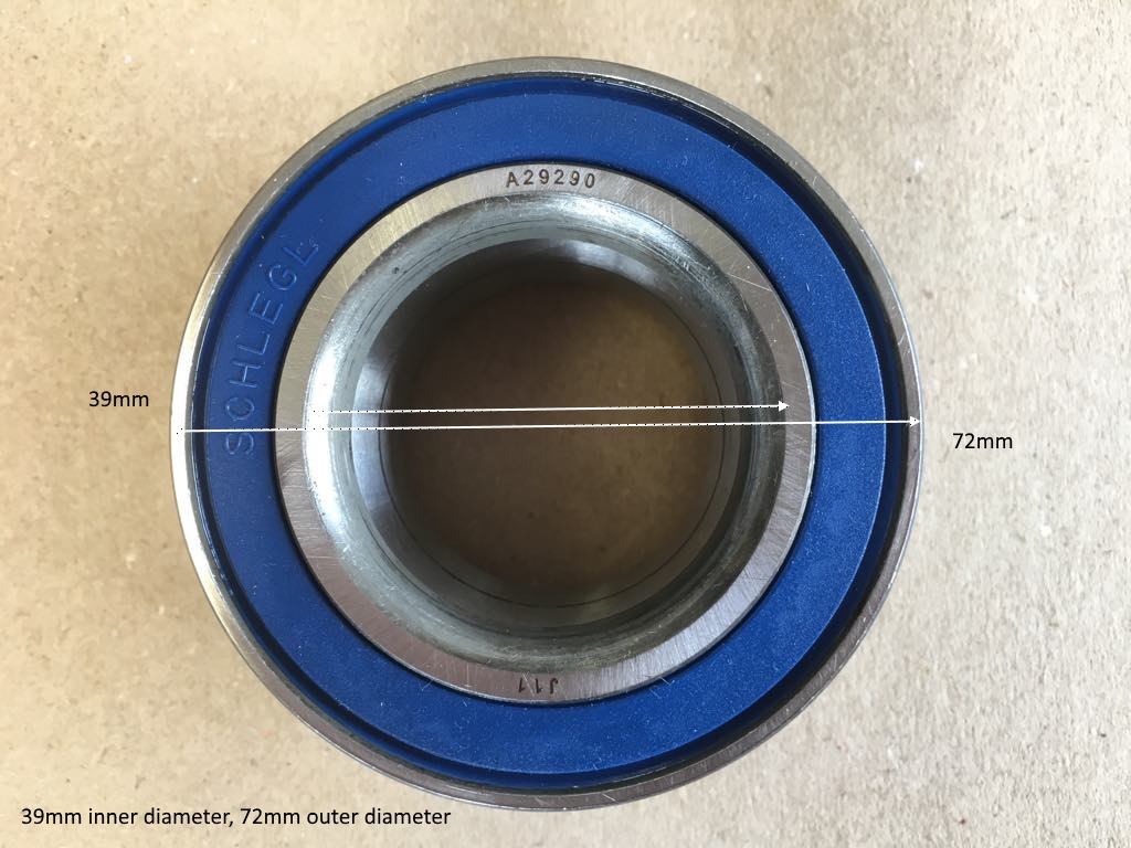 WBE3 Wheel Bearing Euro 72mm Affordable Caravans