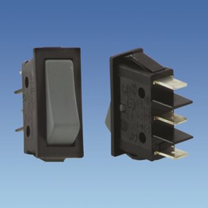 PS30 Large Grey Centre Off Rocker Switch