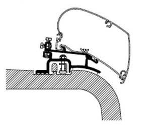 Thule Awning Bracket For Ducato/Jumper/Boxer <2006 - Series 6 Awnings DS