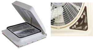 RH19 ... Fiamma Roof Vent Premium with Motor (White) 400mm  x 400mm TOUCHSCREEN