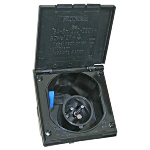 MF2 Black Flush Fitting 230V Mains Inlet Plug & Box BLACK