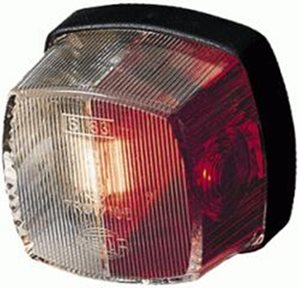 L9 ... Red/Clear Square Marker Side Light Complete