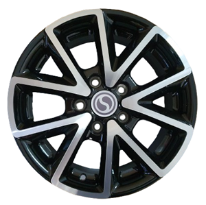 WASW83B SWIFT Alloy Wheel BLACK & SILVER 15" 5 Stud Rim Only .......... (NEW) .......... 6J15H2