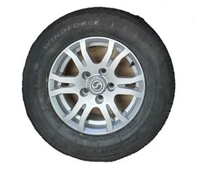 WCS2SH ... SWIFT Alloy Wheel & Tyre, Set of 2 SILVER 14" 5 Stud SECOND HAND