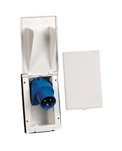 MF9H White Mains Flush Angled Inlet Complete
