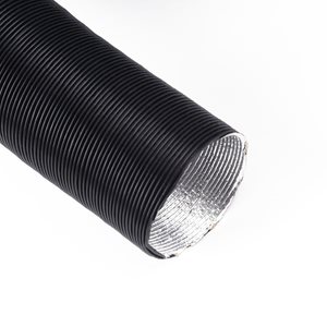 H38 Heater Flexible Ducting 80mm Black/Sold Per Metre