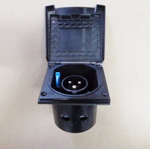 MF3 Black Flush Fit 230V Mains Inlet Box Black