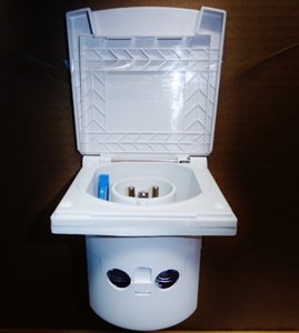 MF3 White Flush Fit 230V Mains Inlet Box White