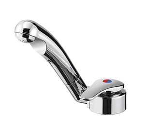 T5 ... Reich 90° 38mm Shaft Twist Single Lever Mixer With Swing Grip & Offset Microswitch