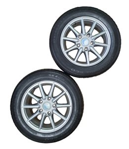 WCL2SH ... LUNAR Alloy Wheel & Tyre, Set of 2 SILVER 14" 5 Stud SECOND HAND
