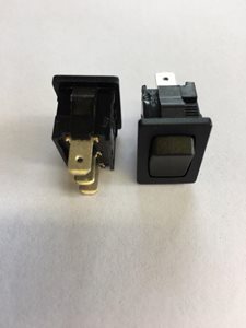 PS27 Small Black Centre Off Rocker Switch
