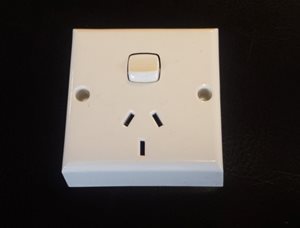 PS2 230V Power Socket White