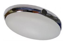 LED2A ... Lumo Coronet Silver LED Oval Dome Light.Switched